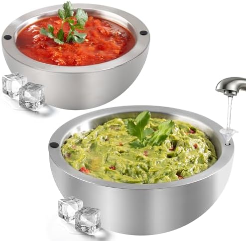 Useful Co. Dip Chiller Bowl, Double Wall Stainless Steel, 18oz And 35oz Set