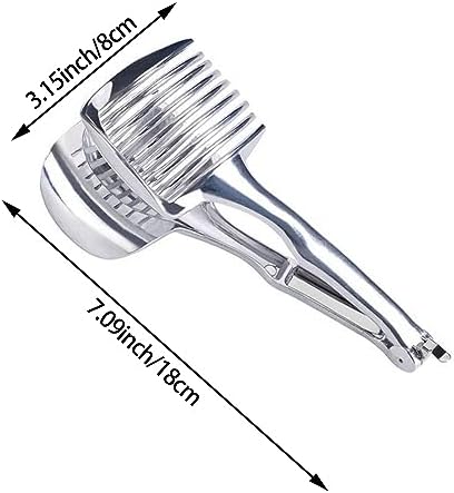 Stainless Steel Multipurpose Handheld Round Fruit Tongs for Onions