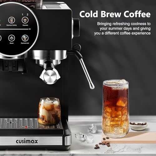 Espresso Machine with Grinder, 20 Bar, 60oz Water Tank