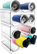 Spaclear 4 Pack Water Bottle Organizer, Stackable Kitchen Pantry