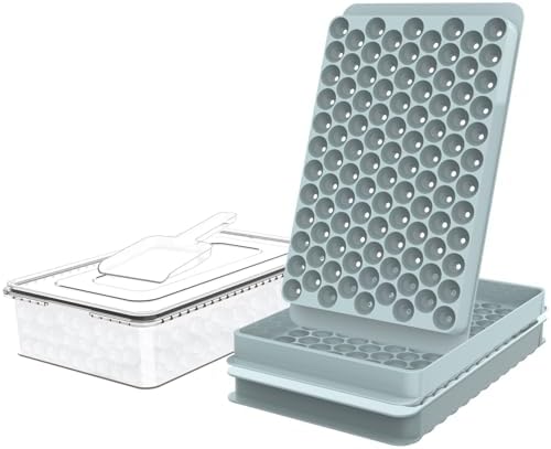 WIBIMEN Mini Ice Cube Trays for Freezer with Lid, 0.55" Pebble Ice