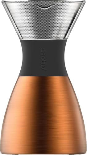 asobu 32 oz Insulated Pour Over Coffee Maker, Copper
