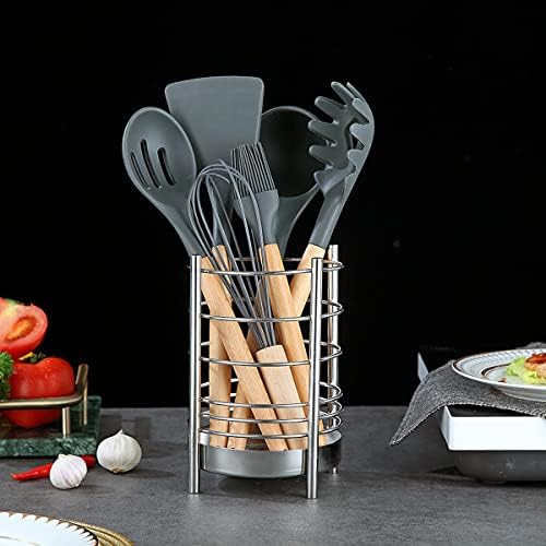 Kitchen Utensil Holder for Kitchen Counter, Stainless Steel Utensil