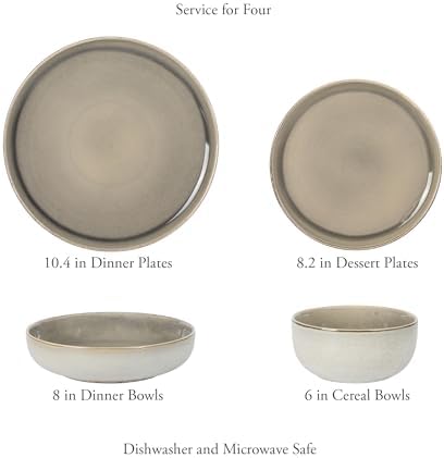 Gibson Elite Sunveil 16 Piece (Service for 4) Plates and Bowls