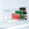LumoShine Drink Organizer for Fridge, Holds Up to 25 Cans, White