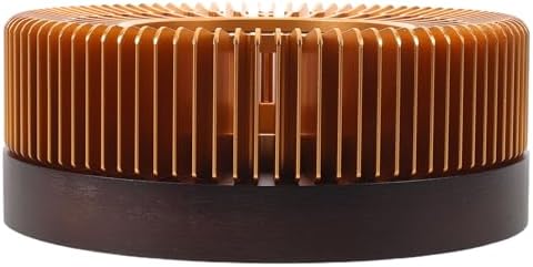 Wooden Aluminum Tea Warmer Set Candle Powered Portable Decor
