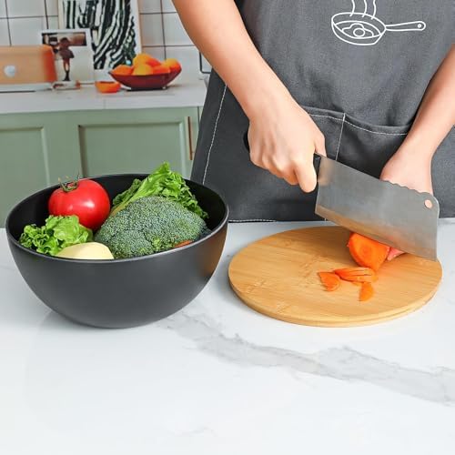 Eco-Friendly Bamboo Fiber Meal Prep Bowl Set with Lids (4 Pack)