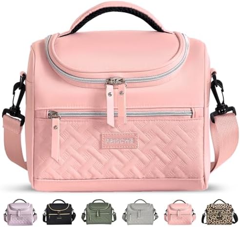 Insulated Lunch Bag Tote for Women, Pink