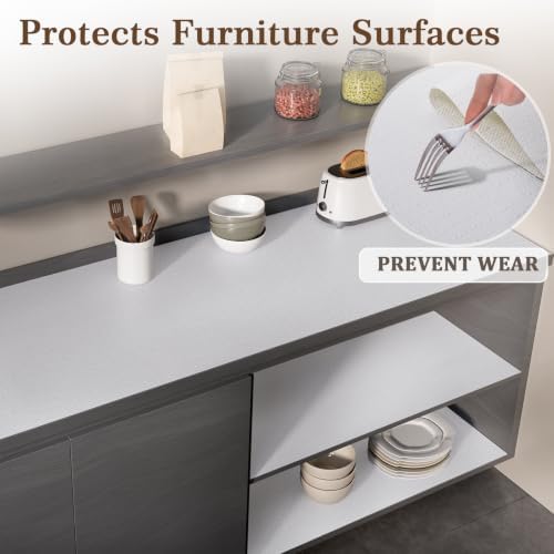 Shelf Liner for Kitchen Cabinets and Drawers, 12" x 240" White