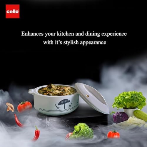 Cello Chef Deluxe Insulated Hot Pot Casserole 3500, White