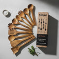 10-Piece Teak Wooden Cooking Utensil Set