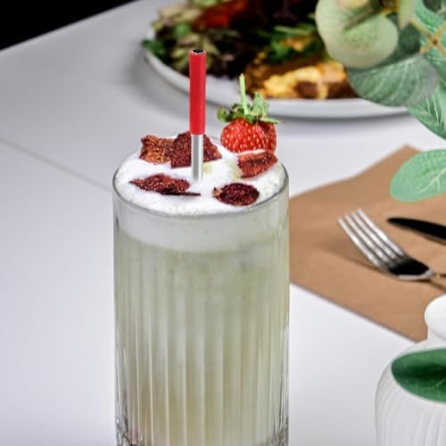 Stainless Steel Drinking Straws Set Reusable Travel Case with Silicone