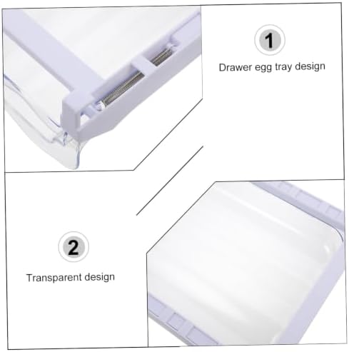 Egg Holder Drawer Egg Container White Plastic for Refrigerator Xmas