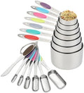 Magnetic Measuring Cups and Spoons Set of 14,Stainless Steel Measuring