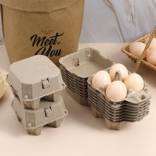 Garneck 10Pcs Egg Carton, Reusable Stackable Tray