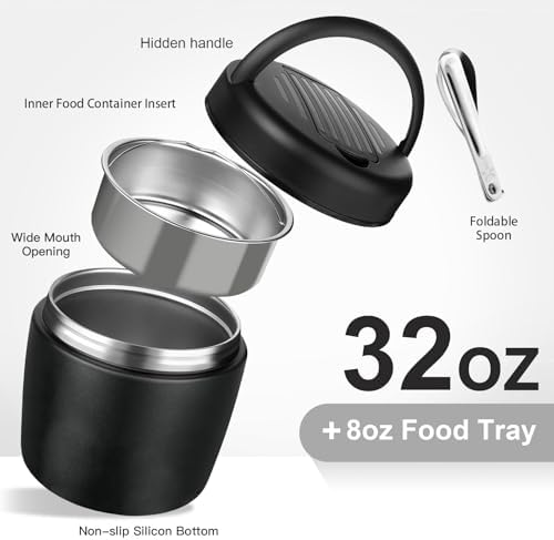 Thermo for Hot Food 40oz, Vacuum Insulated Food Jar for Adults