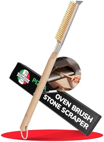 Senwosa 22” Pizza Oven Brush with Stone Scraper