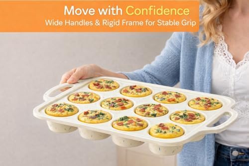 2-Pack 12-Cup Silicone Cupcake Pan, Nonstick Flexible Muffin Pan