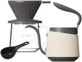 Pour Over Coffee Maker Set with Glass Server, Grey