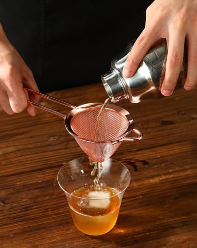 Fine Mesh Cocktail Strainer, Stainless Steel, Long Handle Set of 2