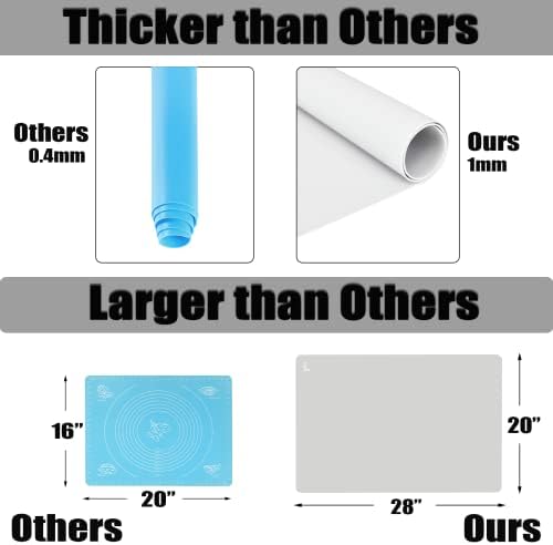 Thick Silicone Counter Mats, Set of 2