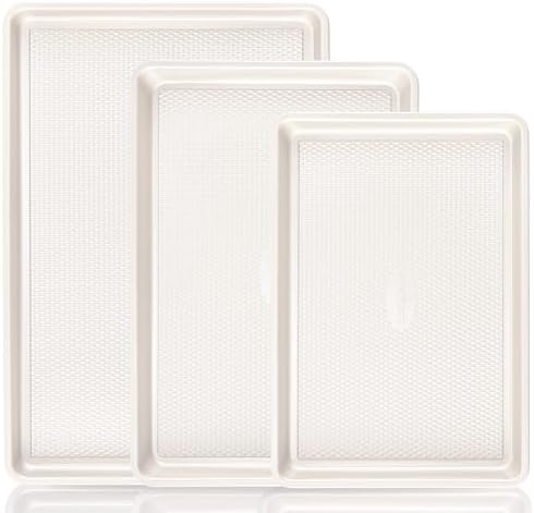HONGBAKE 3 Pack Nonstick Ceramic Baking Sheet Pan Set for Oven