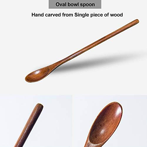 6Pcs Small Wood Coffee Spoons for Serving Honey Jars Stir Wooden