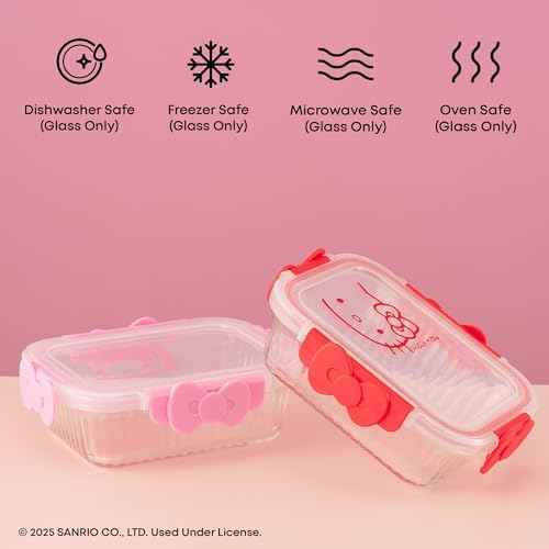 JoyJolt Sanrio Hello Kitty 2x Glass Storage Containers