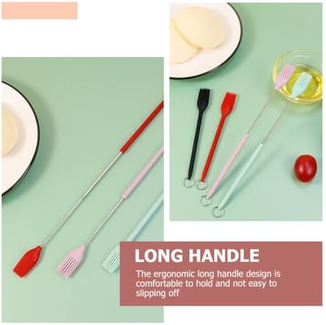 4pcs Silicone Pastry Brush Set Retractable Oil Brush for Baking