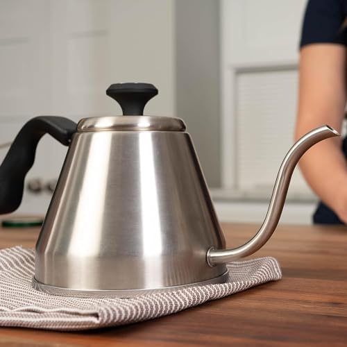 London Sip RiteTemp Gooseneck Kettle with Thermometer, 1200 mL