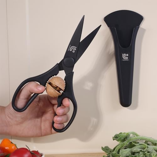 Linoroso Kitchen Scissors All Purpose with Magnetic Holder for