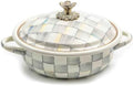 MACKENZIE-CHILDS Casserbole, Medium, Gray-and-White Sterling Check