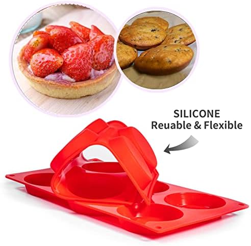 Silicone Muffin Top Pans, 2 Pack Non-stick 3" Whoopie Pie Baking Pan