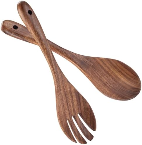 Muso Wood Acacia Salad Servers, 12-inch, Set of 2