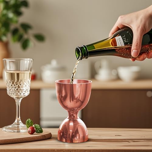 2Pcs Premium Bell Jigger for Bartending, Cocktail Jigger 2 OZ 1 OZ
