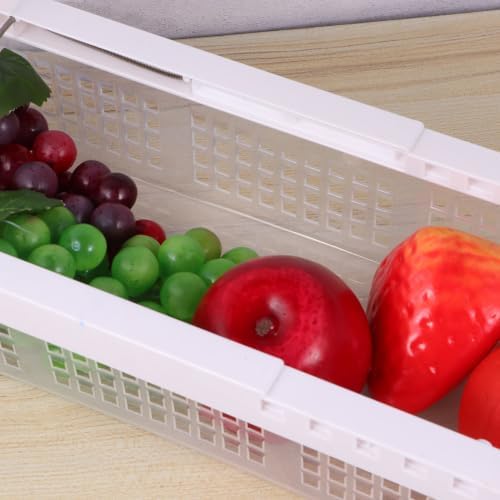 Telescopic Fridge Plastic Basket for Eggs and Fruit, PP Storage