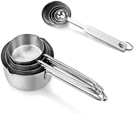 New Star Foodservice 42917 Stainless Steel Measuring Cups & Spoons Set