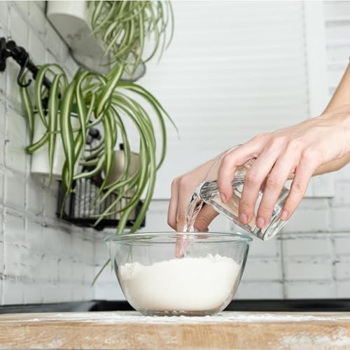 2.1 QT Borosilicate Glass Mixing Bowls Set of 2 (7.8 inch Diameter)