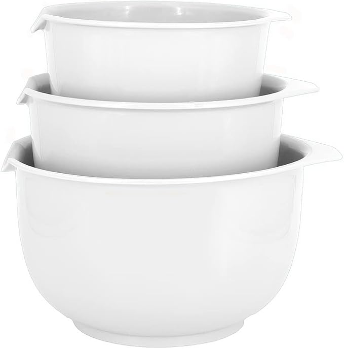 Glad Mixing Bowls with Pour Spout, BPA Free, Dishwasher Safe Plastic | Kitchen by GladTrashFoodStorage