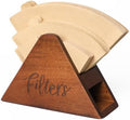 LBEMEY Acacia Wood Coffee Filter Holder, Coffee Bar Decor,Storage for