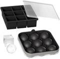 Wanderworld Ice Tray Combo, Silicone Reusable 2 inch Big Ice Freezer