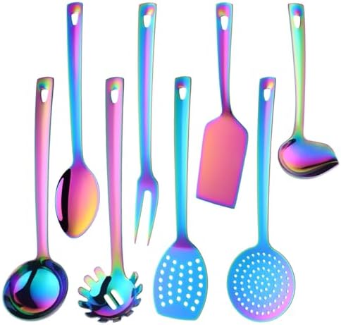 Stainless Steel Kitchen Utensil Set, 8 Cooking Utensils