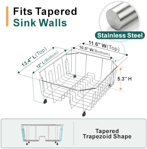 Swedecor Small In-Sink Stainless Steel Dish Rack