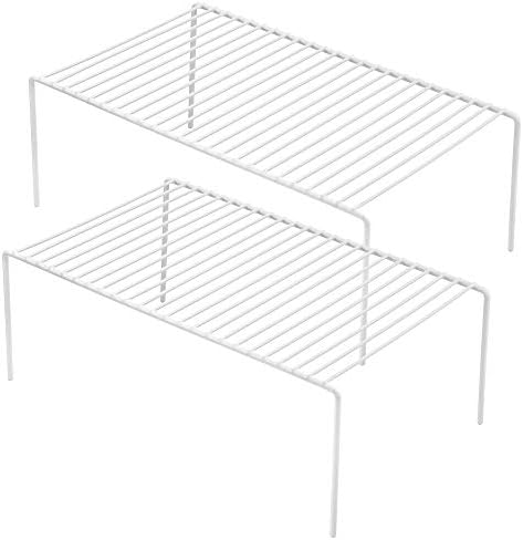 Kitchen Cabinet Shelf Organizer Set of 2, Large (15.7 x 9.4 inch)