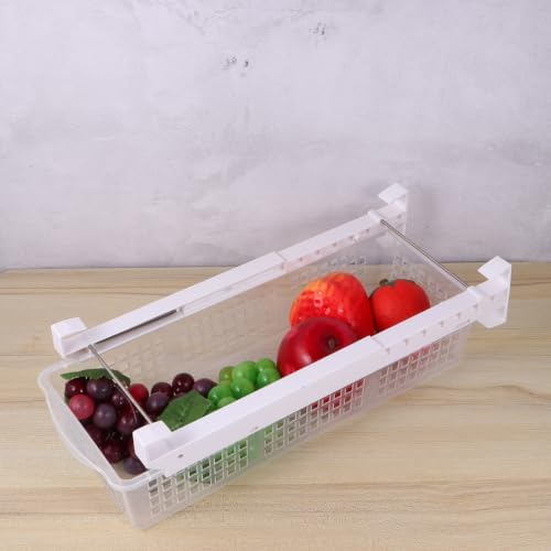 Telescopic Fridge Plastic Basket for Eggs and Fruit, PP Storage