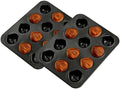 Tissting Muffin Cake Pan, Nonstick 12 Cavity Chestnut Baking Pan