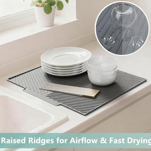 Dish Drying Mat, Silicone, 20" x 17"