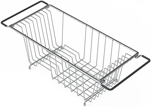 Simple Houseware Stainless Over Sink Counter Top Dish Drainer Drying