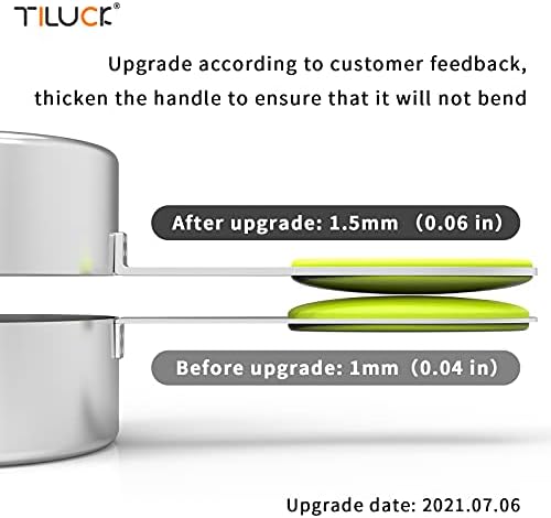 TILUCK measuring cups and magnetic measuring spoons set, stainless
