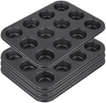 12-Cup Muffin Pan, Non-Stick Cupcake Baking Tin, 4 Pack Carbon Steel
